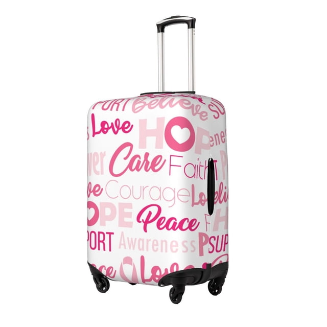 Fotbe Breast Cancer Pink Ribbons Awareness (2) Funda Protectora para Equipaje, Antirrayones y Resistente a la Suciedad, Compatible con Maletas de 18 a 32 Pulgadas-Large