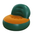 thumbnail image 2 of Sofá inflable para acampar, casa y exteriores, plegable y portátil, con superficie aterciopelada (verde), 2 of 6