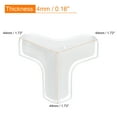 thumbnail image 2 of Protectores de esquinas, paquete de 12, 44x44x44mm - Protectores de bordes, topes de esquina en forma de T (transparente), 2 of 5