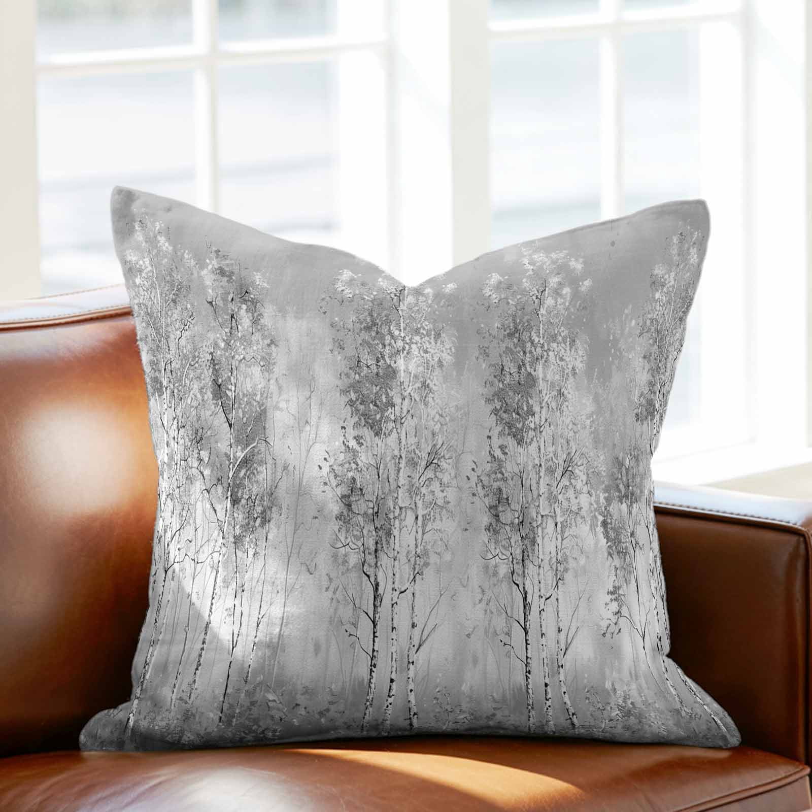 Pillow Covers 26x26 Inch, Grey Vintage Linen Pillowcase with Invisible Zipper, Modern Abstract Art Oil Paiting Decorative Throw Pillow Covers Cushion Case for Couch Sofa Bed Living Room