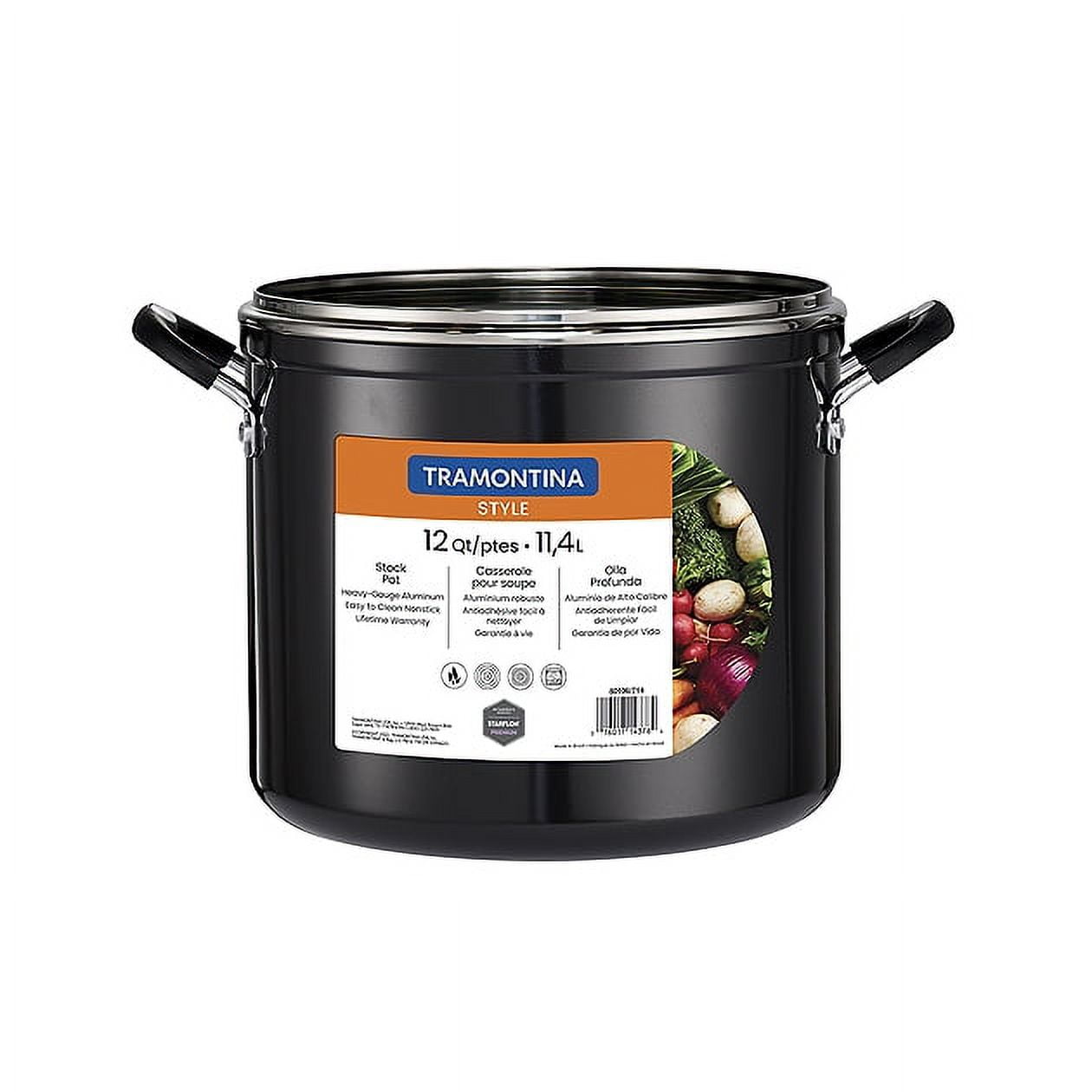 Tramontina 12 Qt Style Gray NS Covered Stock Pot