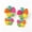 Colorful, variant on Boho Floral Raffia Dangle Earrings, Hand Woven Double Flower Statement Drop Jewelry for Women Summer Beach Vacation