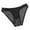 Black, variant on Wancir Ladies Solid Color Adjustable Low Waist Mesh Transparent Seamless Underwear