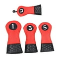 thumbnail image 3 of Fundas de madera para palos de golf Strade Fareast Limited Juego de 4 fundas protectoras para principiantes Rojo, 3 of 8