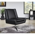 thumbnail image 2 of OSP Chaise d'Invité en Similicuir Noir et Base en Aluminium, 2 of 6