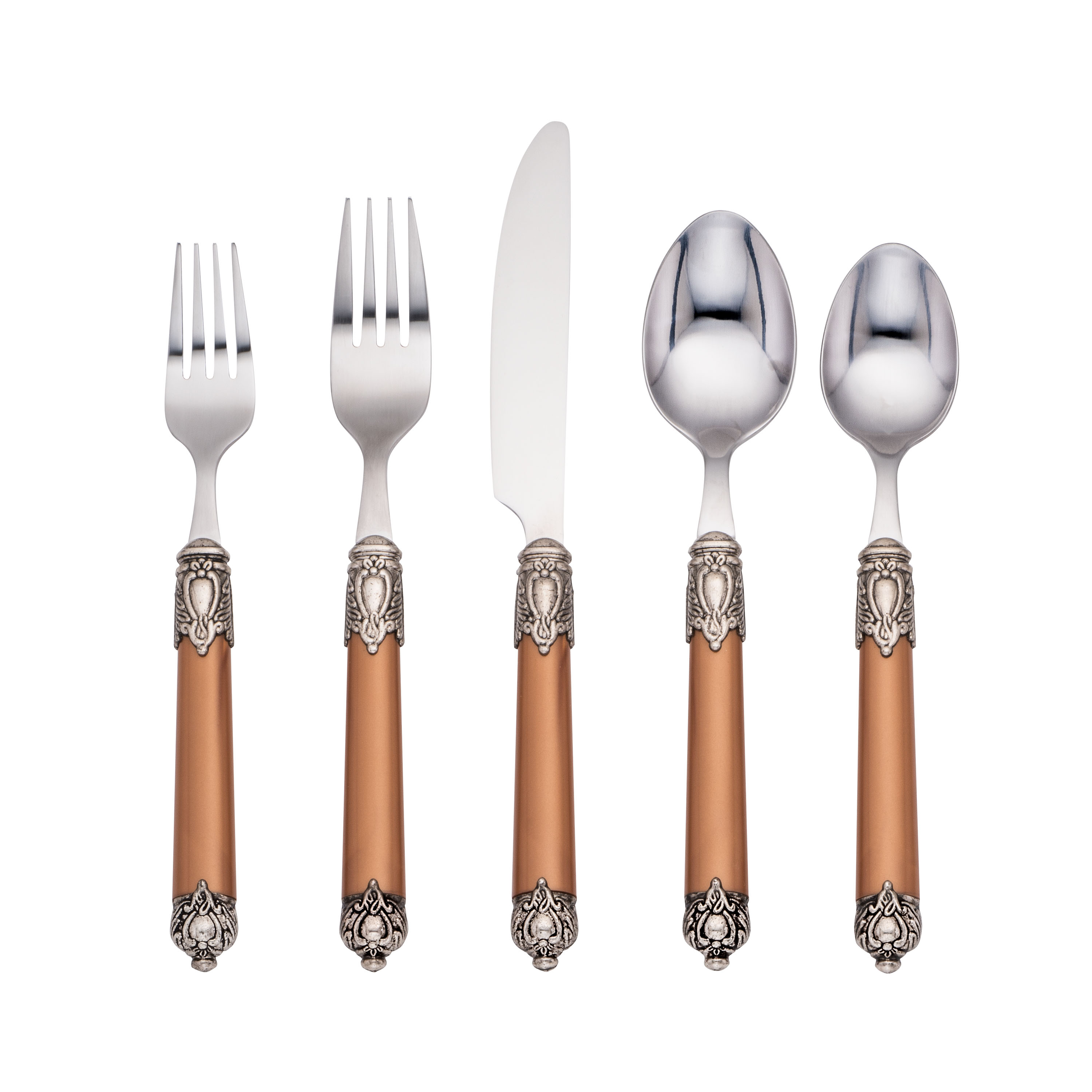 Cambridge Silversmiths Neapolitan Copper 20Piece Flatware Set, Service