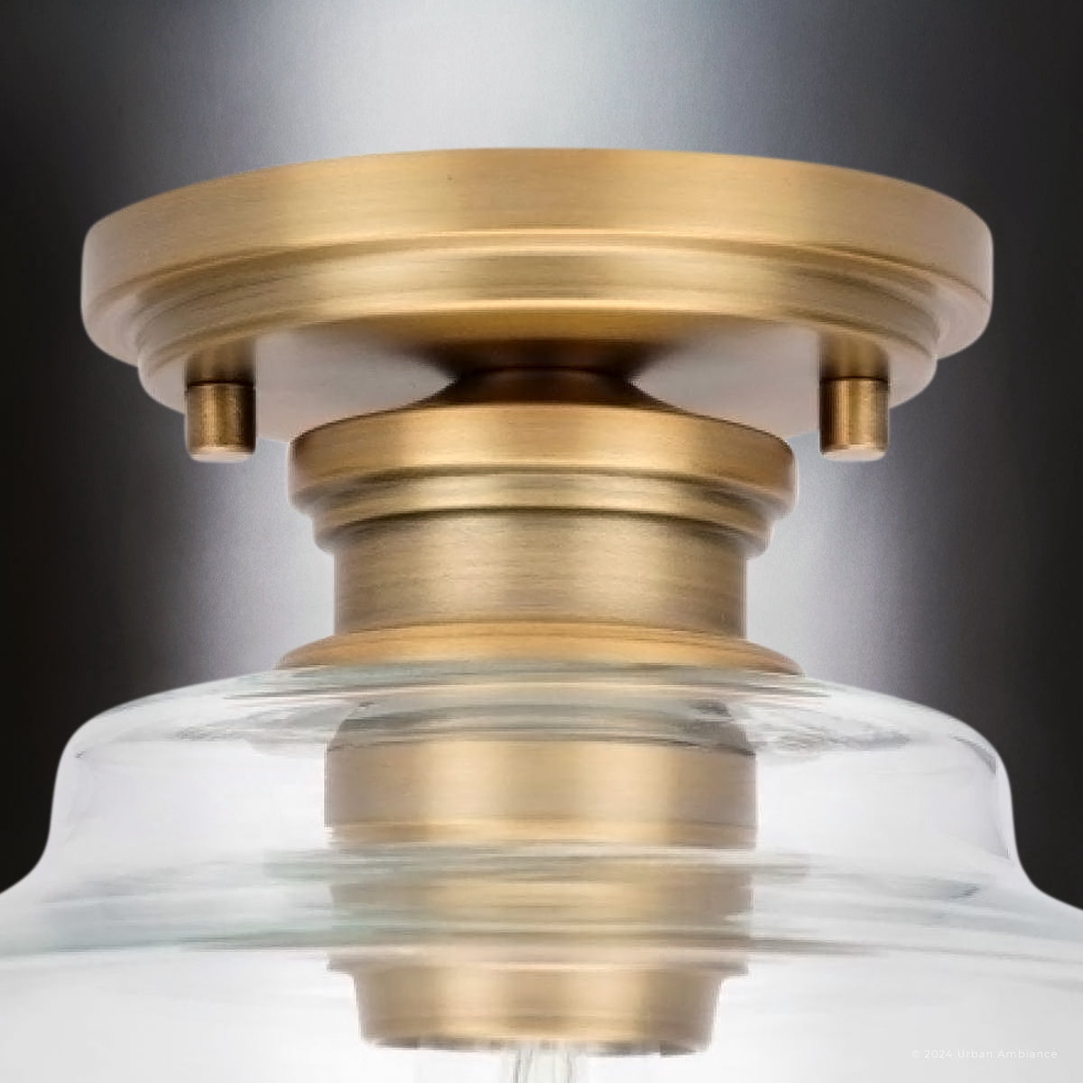 Luxury Transitional Ceiling Light, Vintage Brass, UHP4886