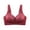 Wine, variant on Ohufall Women's Bra Print Wide Strap V Neck Bra Solid Color Fashion Wireless Bras,34A/B/C-42A/B/C