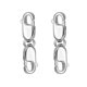 thumbnail image 1 of 2pcs Double Lobster Clasp 10mm, Sterling Silver Clasp Double Claw Clasps Bracelet Necklace Extension Connector, 1 of 4