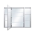 thumbnail image 2 of ANGELES HOME 48 in. x 36 in. Aluminum Bathroom Medicine Cabinet and Open Shelf Set, Copper-Free Tri-View Mirror with Soft-Close Blum Hinges, Recessed or Surface Mount, 2 of 16