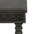 thumbnail image 6 of Kate and Laurel Patresa Traditional Carved Wood Console Table, 36 x 30 x 14, Dark Mocha, Decorative Rectangle Entryway Table with Wooden Carving Details and Turned Legs, 6 of 10