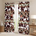 thumbnail image 2 of Castle Fairy Boys Girls Western Bull Skull Black Out Curtains,Cow Print Curtains Pack of 2 (42x63 Each),Bohemian Tribal Aztec Bedroom Curtains,Lightweight Room Decor, 2 of 6