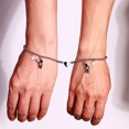 thumbnail image 3 of 1 Pair Couple Matching Bracelets Adjustable Astronaut Bracelets Lover Bracelets, 3 of 8