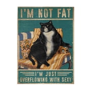Cat Im Not Fat Im Just Overflowings With Sexy Poster,Jigsaw Puzzle 500 Puzzle Pieces,Puzzle Enthusiasts