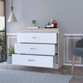 thumbnail image 4 of Dtwnek 3 Drawers Dresser with Handle, Perfect for Home, Bedroom, White, 4 of 6