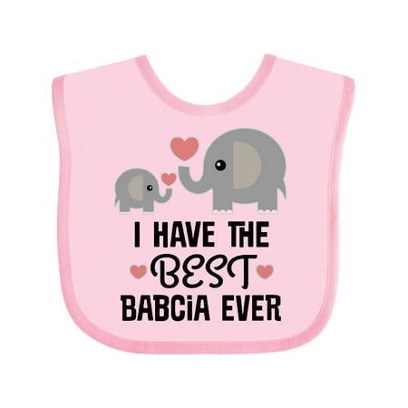 

Inktastic Grandchild Best Babcia Ever Gift Baby Boy or Baby Girl Bib