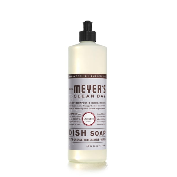 Jabón líquido para platos MRS. MEYER'S CLEAN DAY Lavender, botella de 473 ml