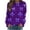 Purple, variant on Cute Bow Graphic Shirts for Women Long Sleeve Crewneck Sweatshirts Y2k Pullover Preppy Clothes Pink XXL