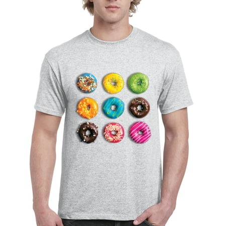 IWPF - Men s T-Shirt Short Sleeve - Love Food Donuts Doughnuts