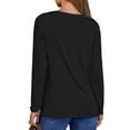 thumbnail image 4 of SHINE UP Blouses for Women Pleat Long Sleeve Shirts for Women Crewneck Casual Tunic Tops, 4 of 7