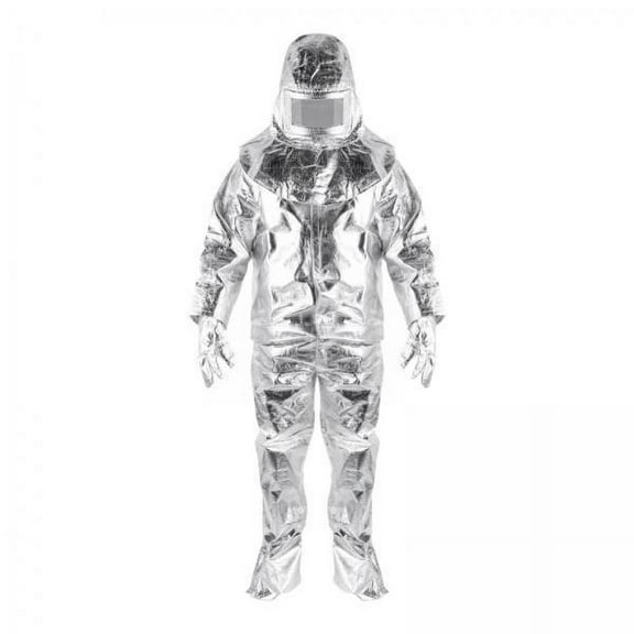 Milageto 4xHeat Resistant Insulation Suit Uniform Clothing Fireproof Clothes 500 degrees XL
