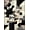 Black White Cream, Pattern 1, variant on ODIKA 8'x10' Washable Area Rug Modern Composition Scattered Dots Triangles Contrasting Block for King Size Bedroom Under Bed, Master Suite, Non-Shedding, Easy Care