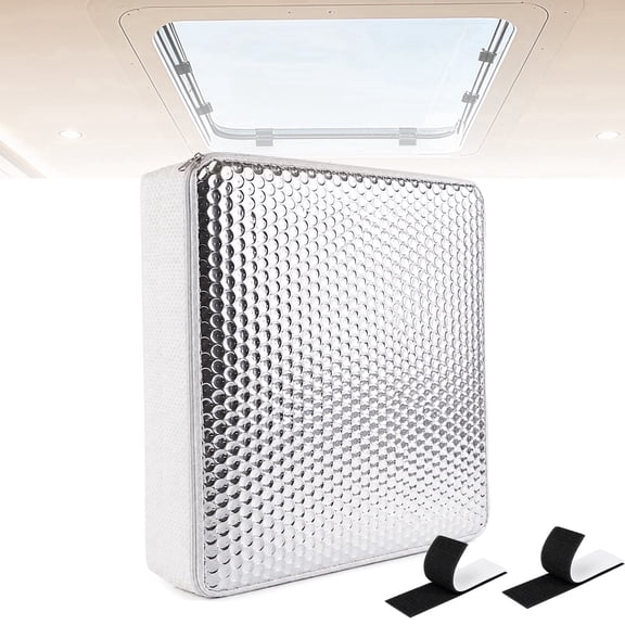 cyrico RV Vent Insulator 14" x 14" x 2.8", RV Skylight Insulator Cover with Reflective Surface, Blackout Vent Pillow, Helps Reduce Heat Transfer, Fits Camper Trailer