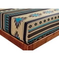 thumbnail image 3 of Chezmoi Collection 4-Piece Southwestern Geometric Multicolor Teal Beige Black Gray Sheet Set, Queen, 3 of 4