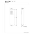 thumbnail image 2 of Kingston Brass KX4131A1 Metropolitan Single Function Hand Shower, Polished Chrome, 2 of 3