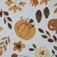 thumbnail image 4 of Serafina Home Fall Autumn Flannel Back Vinyl Tablecloth, 52" x 70", Traditional, Pumpkins and Leaves, Multicolor Leaf, 4 of 7