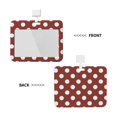 thumbnail image 2 of Zufioo Maroon And White Polka Dot Print Work Badge Protective Case, Waterproof Lanyard, Badge Transparent Clip, Suitable for Induction Card Badge Swipe Credit Card, 2 of 7