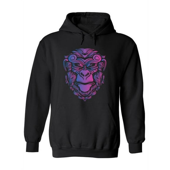 Purple Monkey Face Hoodie Women -Image by Shutterstock, Female x-Large