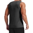 thumbnail image 3 of Domuza Men's Tank Tops Summer Sleeveless T Shirt Casual Ribbed Knit Muscle Basic Tee Shirts Dark Gray M, 3 of 3