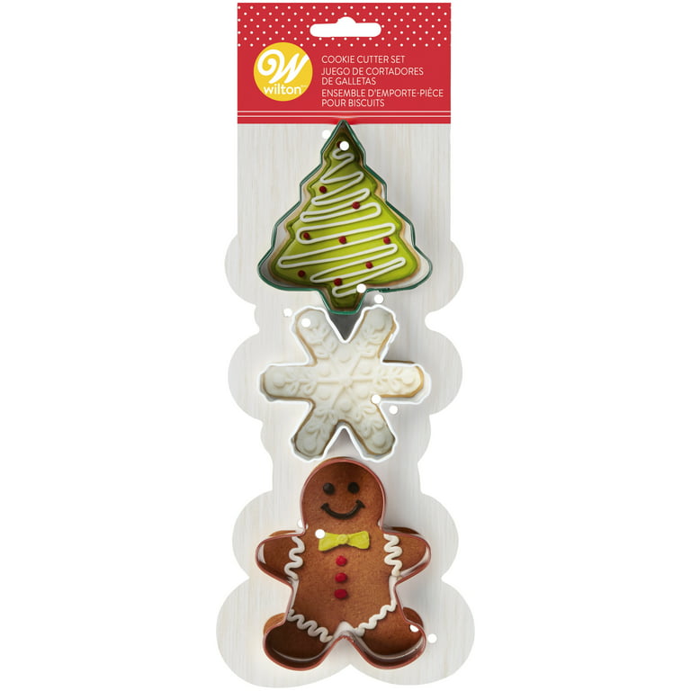Snowflake Gingerbread Cookies Baking Pan Kitchen Christmas Tree Ornament,  Metal