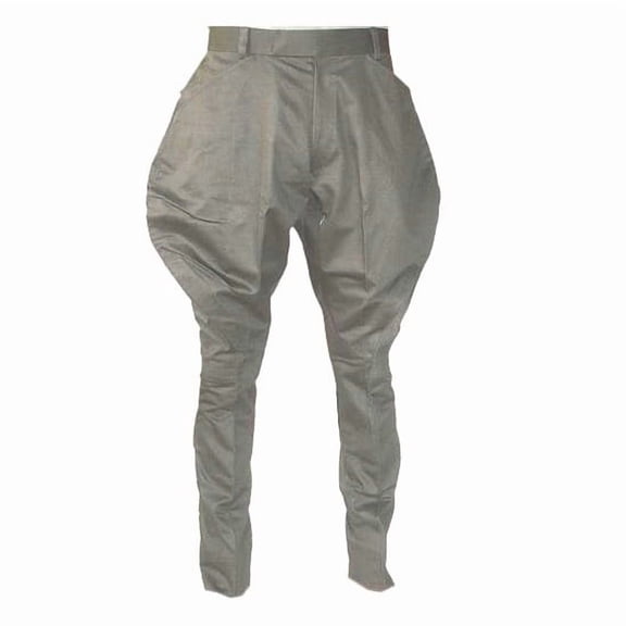 Royal Mens Pants Gray Baggy Polo Jodhpur Breeches Horse Riding Trousers