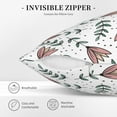 thumbnail image 5 of Square Throw Pillow Covers with Core, Natural Pink Flower Leaf Illustration Pillows for Sofa Beds, 16"x16", 5 of 9