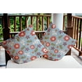 thumbnail image 5 of 16"x16" Simply Daisy Flowery Love Bunnies Easter Indoor/Outdoor Pillow, Lighter-than-Air Blue Qty 1, 5 of 6