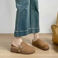 thumbnail image 2 of IUJSOY Sabots pour Femmes en Suède Ajustables à Enfiler Mules Chaussures Semelle en Liège Sandales à Plateforme Pantoufles, 2 of 9