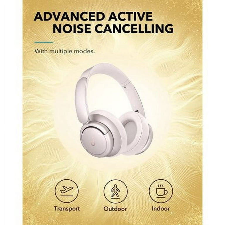 Soundcore by Anker Life Q35 Wireless Headphones over Ear Bluetooth Headset  Active Noise Cancelling, Frosted Pearl 