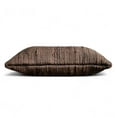 thumbnail image 3 of PILLOWPIA Chindi Handwoven Rag Rug Square Pillow Cover, Wenge, 20" x 20", 100% Cotton, Visible Brass Zipper, 3 of 9