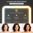 thumbnail image 3 of Rechargeable Travel Makeup Mirror Portable Travel Lighted Makeup Mirror with Color Modes Dimmable Compact Tabletop LED Vanity Mirror with Touch Screen, 3 of 9