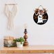 thumbnail image 5 of Letrero de puerta de fantasma de Halloween, letrero de temporada espeluznante para puerta de entrada, letrero colgante de fantasma de madera redondo, corona de Halloween, decoración para fiesta de par, 5 of 6