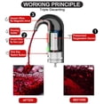 thumbnail image 3 of Electric Wine Aerator Pourer, Portable One-Touch Wine Decanter and Wine Dispenser Pump for Red and White Wine Automatic Wine Oxidizer Dispenser USB Rechargeable Spout Pourer - Red, 3 of 5