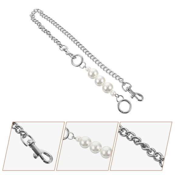 LEORX 1Set Chain Straps for Handbags Silver Metal Alloy Diy for Girls Women