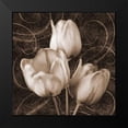 thumbnail image 2 of Zalewski, Christine 20x20 Black Modern Framed Museum Art Print Titled - Tulip and Swirls II, 2 of 5