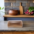 thumbnail image 3 of Uonlytech Bamboo Bread Box with Transparent Acrylic Lid for Kitchen Storage, Khaki Color, Spacious and Stylish, 3 of 7