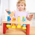 thumbnail image 4 of Melissa & Doug Deluxe Pounding Bench Wooden Toy With Mallet, 4 of 12