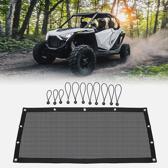 UTV Rear Window Mesh Soft Window Mesh Car Accessories Back Window Dust Mesh Thickened Rear Windshield Mesh Sun Protection Net