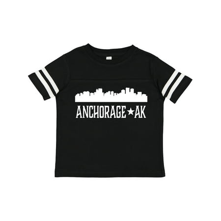 

Inktastic Anchorage Alaska Skyline Silhouette Travel Gift Toddler Boy or Toddler Girl T-Shirt