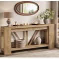 thumbnail image 7 of Extra Long Farmhouse Wood Console Table with Storage, 70.9"" Sofa Table Behind Couch, Narrow Entryway Table for Living Room, Foyer, Entrance,(Light Brown), 7 of 7